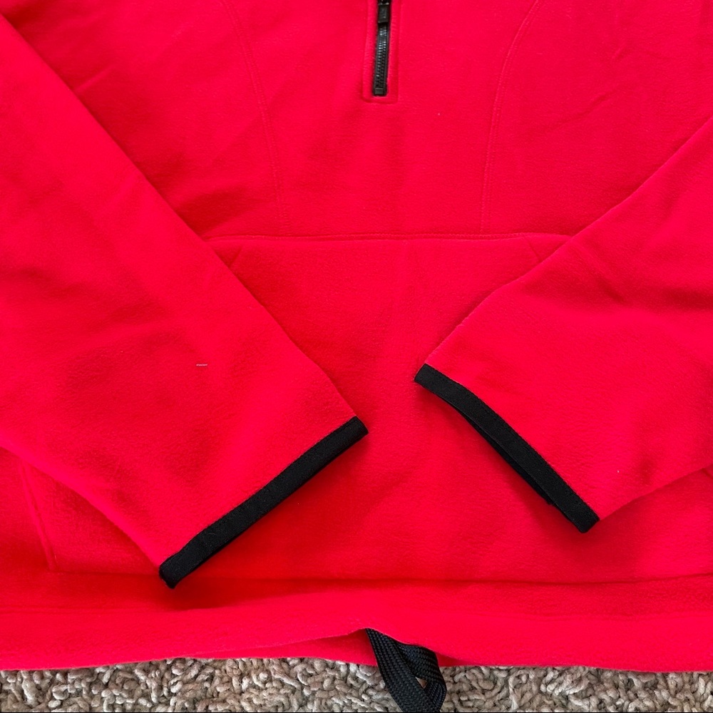 Victoria’s Secret PINK Polar Fleece Pullover Sweater Red Black Size Medium - Picture 6 of 11